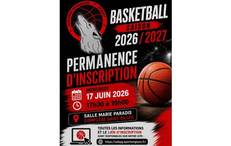 🏀 Les inscriptions pour la saison 2026/2027 sont ouvertes !